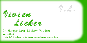 vivien licker business card